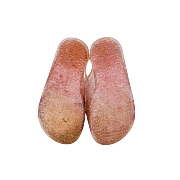 Old Navy Girls' Pink Glitter Crossband Sandals - Size 10 - Picture 2 of 5